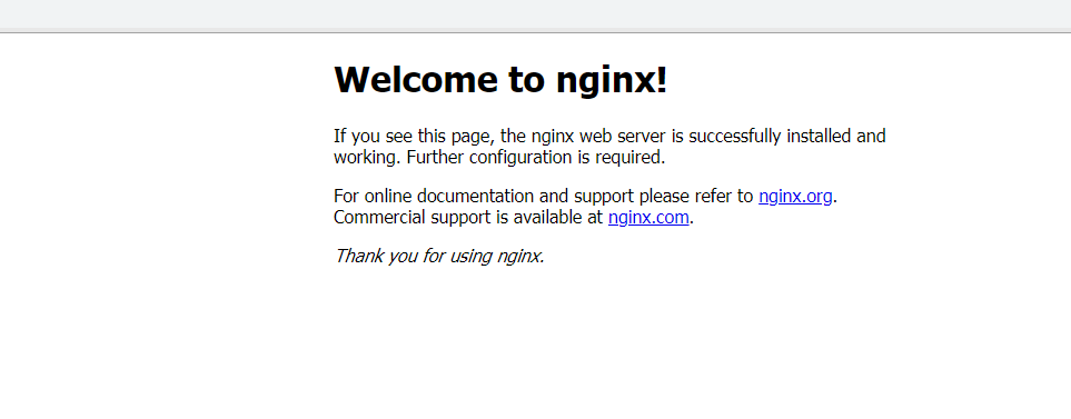 nginx start page