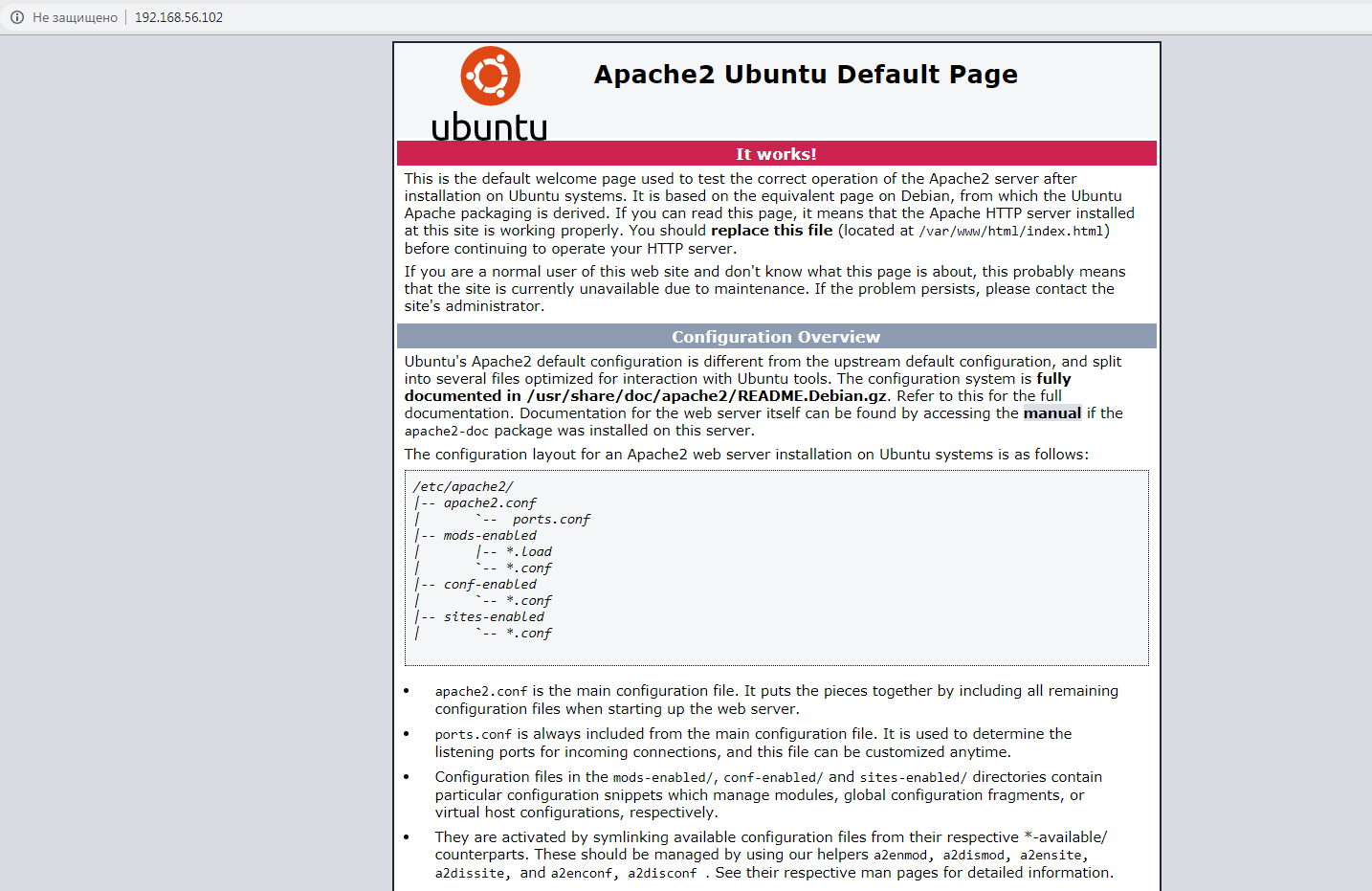 Sites enable. Ubuntu Apache it work. Apache 2 Ubuntu Page.