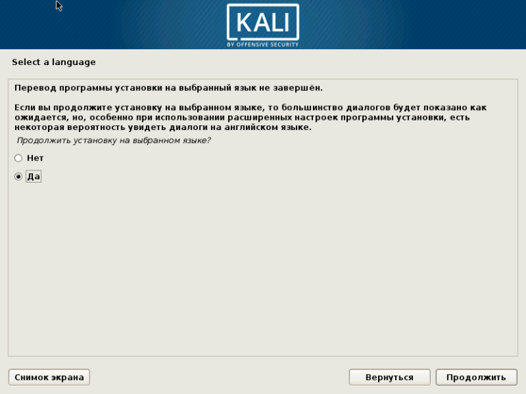 Продолжить установку. Неудачное завершение этапа установки установка системы kali Linux. Kali Linux русский язык. Kali Linux как настроить систему безопасности. Kali by Offensive Security.